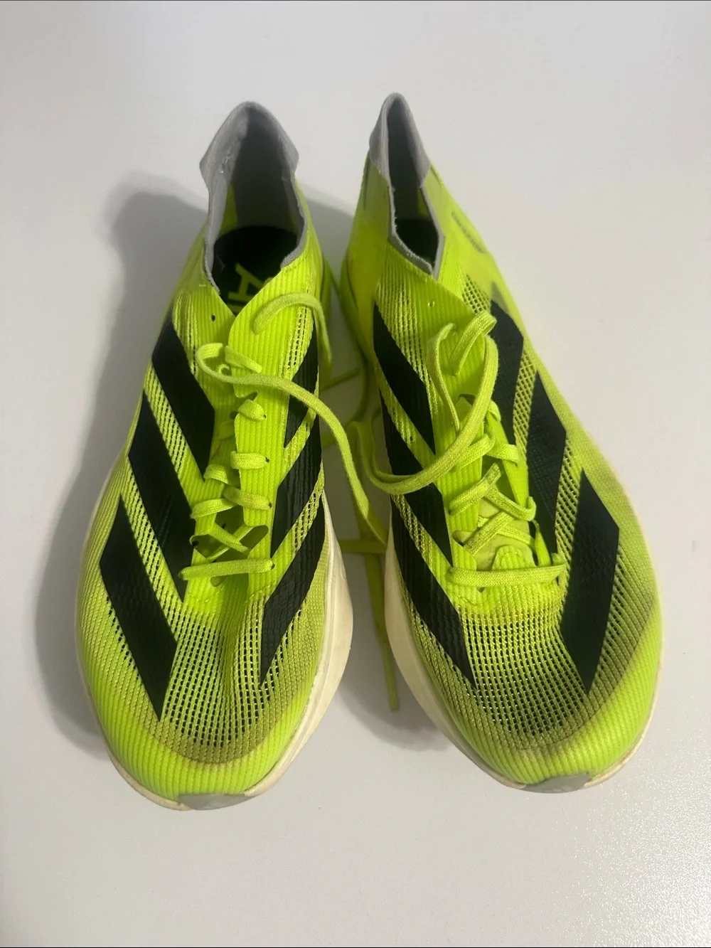 adidas Adizero Pro Spikes Neon Yellow and Black - size 7